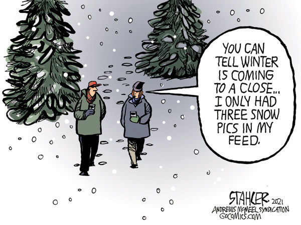 Editorial cartoon published Feb. 18, 2021